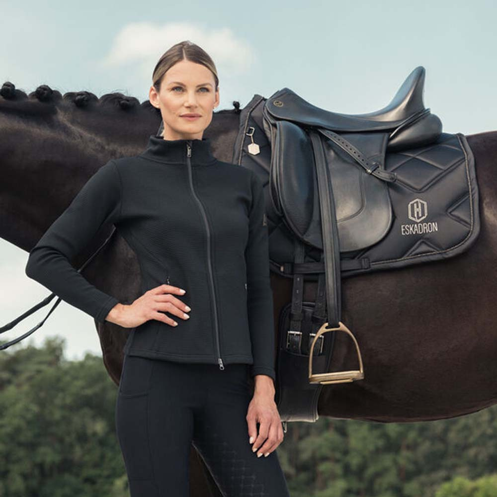 Dressage Saddle Pad Bicross Mattgloss Black