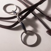 Snaffle Double Jointed Loose Ring Sweet Iron 14mm Snaffle Double Jointed Loose Ring Sweet Iron 14mm