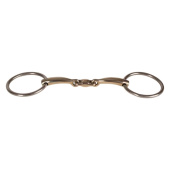 Snaffle Double Jointed Loose Ring Sweet Copper 14mm Snaffle Double Jointed Loose Ring Sweet Copper 14mm