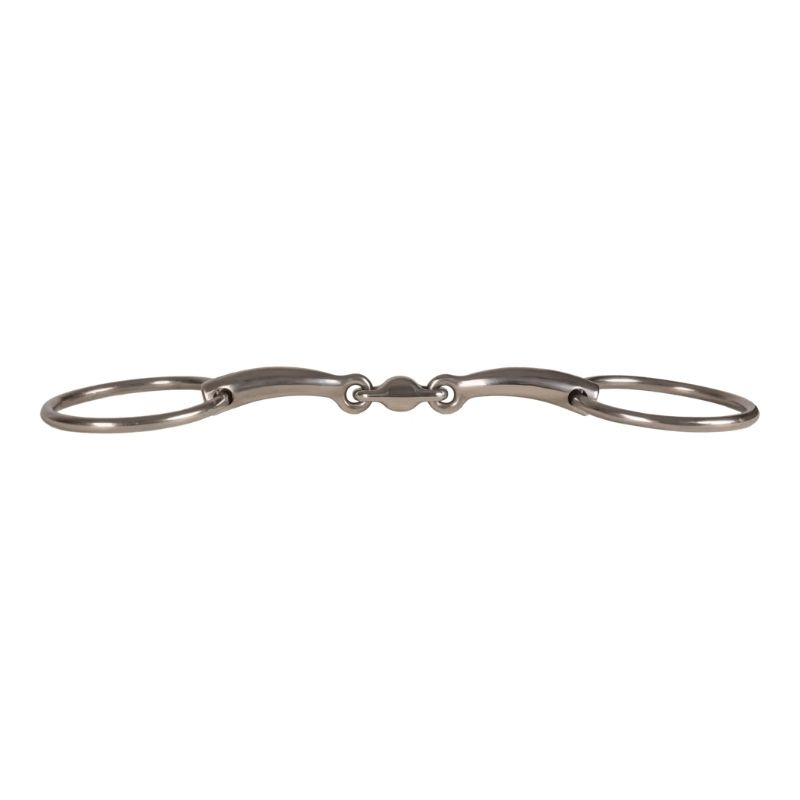 Snaffle Double Jointed Loose Ring Stainless Steel 14mm
