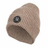 Wool Beanie Simple Taupe