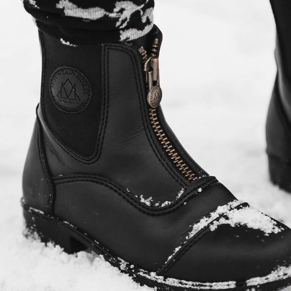 Junior Winter Paddock Boots Veganza Young Winter Black