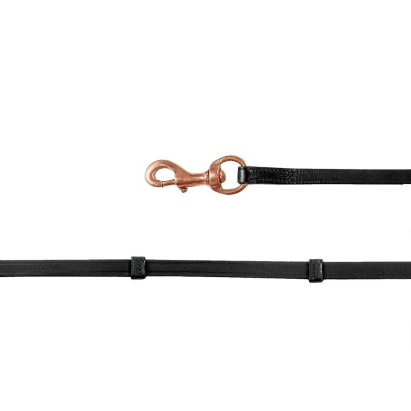 Icelandic Reins Snap Hook Black/Rose Gold