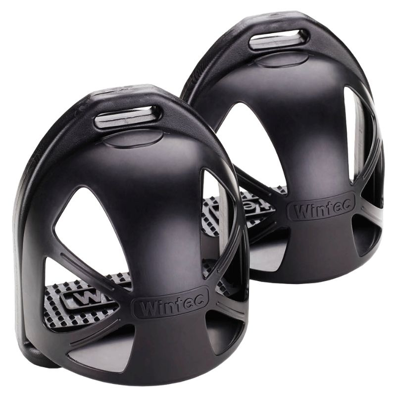 Stirrups with Toe Cage Child/Junior Safety Black