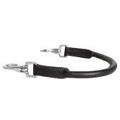 Round Stitched Saddle Handle Black/Silver Round Stitched Saddle Handle Black/Silver