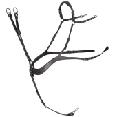 Anatomical Breastplate with Martingale Black/Silver Anatomical Breastplate with Martingale Black/Silver