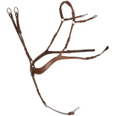 Anatomical Breastplate with Martingale Oak Bark/Silver Anatomical Breastplate with Martingale Oak Bark/Silver