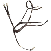 Anatomical Breastplate with Martingale Chocolate/Gold Anatomical Breastplate with Martingale Chocolate/Gold