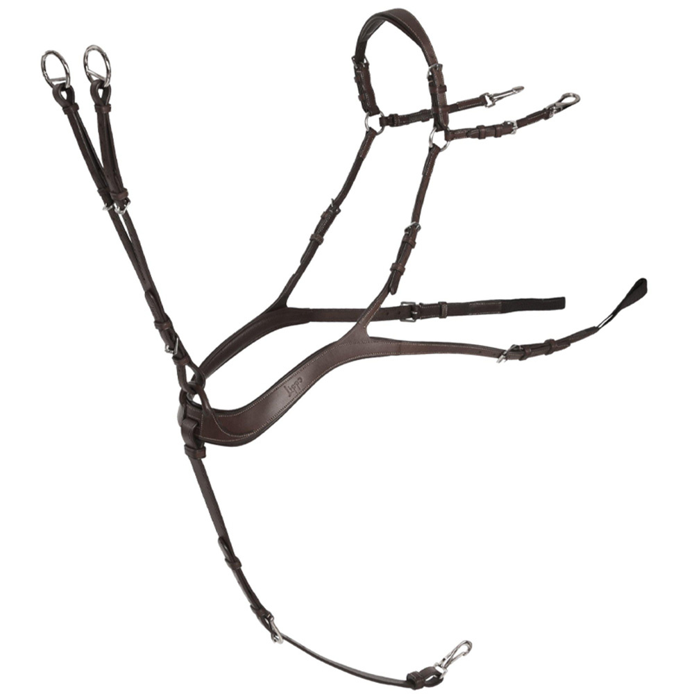 Anatomical Breastplate with Martingale Chocolate/Silver