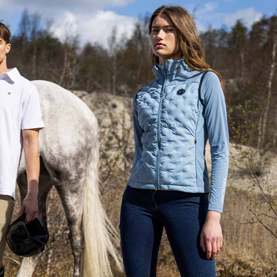 Riding Breehes KLKayce Denim Knee Grip Dark Denim