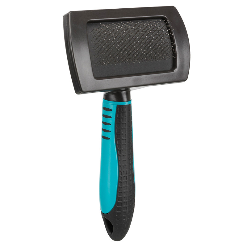 Carding Brush 10x17 cm Turquoise/Black