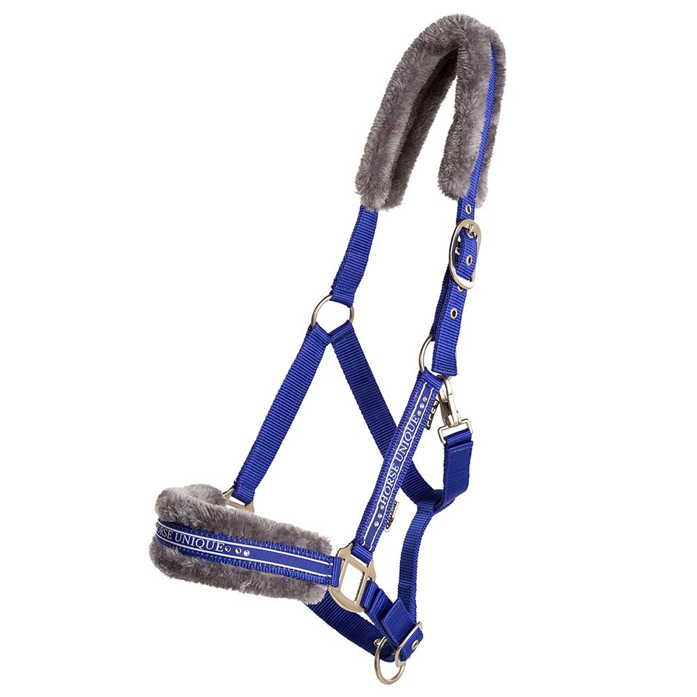 Halter with Fleece Royal Blue/Grey