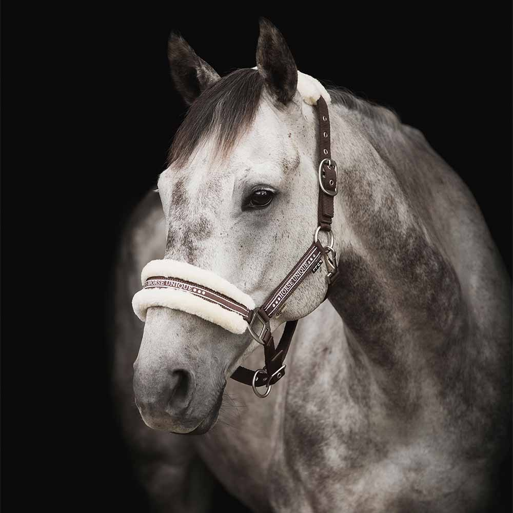 Halter with Fleece Brown/Natural
