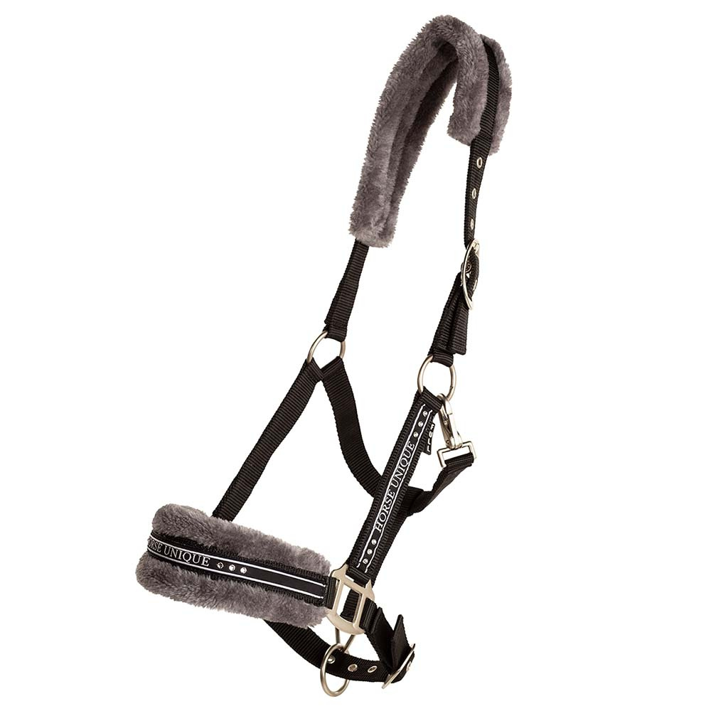 Halter with Fleece Black/Grey