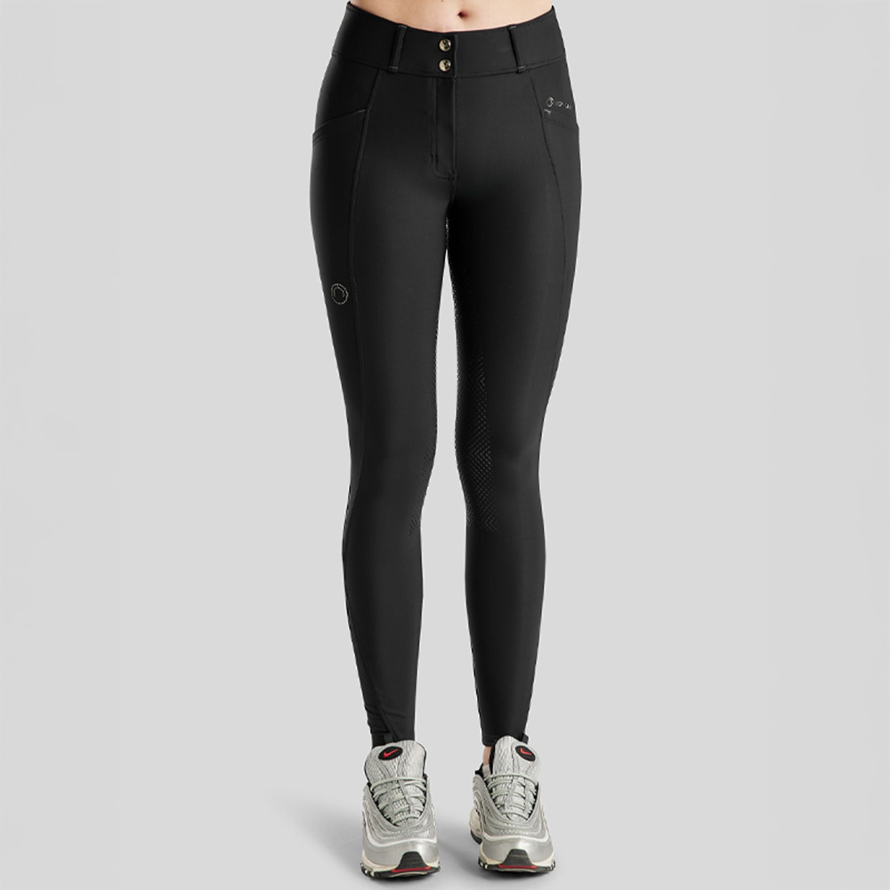 Riding Breeches MoZida Refined Crystals Full Grip Black