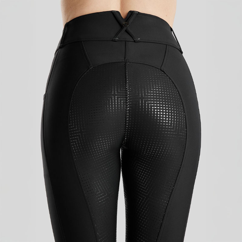 Riding Breeches MoZida Refined Crystals Full Grip Black