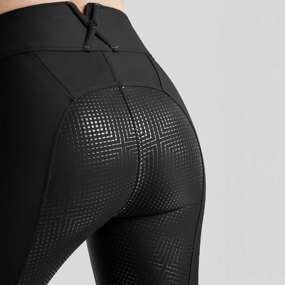 Riding Breeches MoZida Refined Crystals Full Grip Black