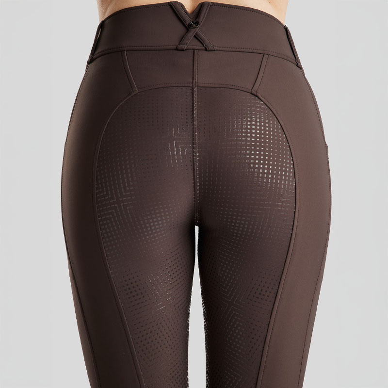 Riding Breeches MoZida Refined Crystals Full Grip Brown