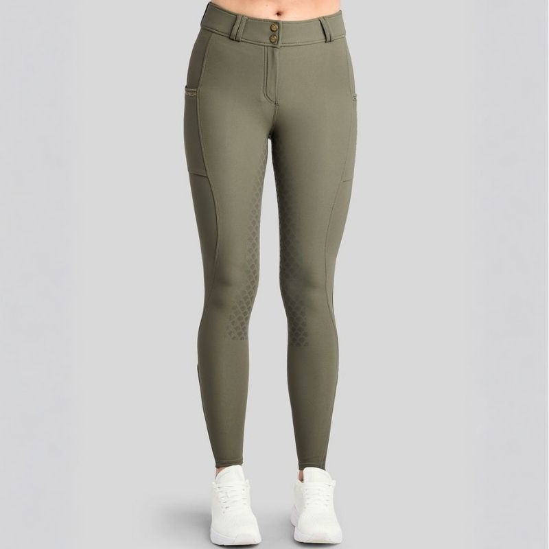 Riding Breeches MoVeronica Crystaltape Full Grip Forest Green