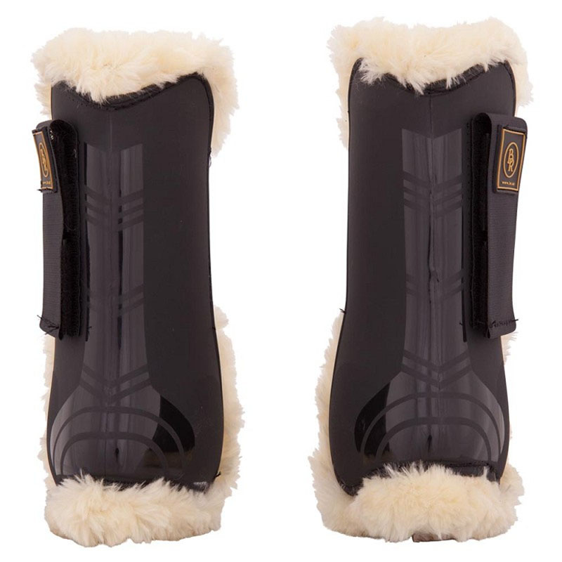 Tendon Boots Snuggle Synthetic Sheepskin Black