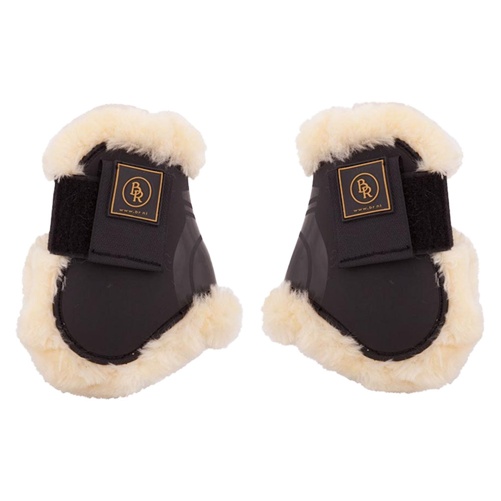 Fetlock Boots Snuggle Synthetic Sheepskin Black