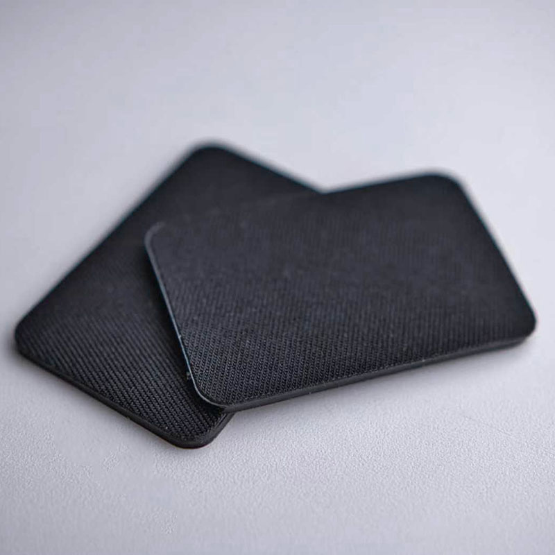 Attachment Patch for Riding Helmet Fabric Sticker 2-pack Black