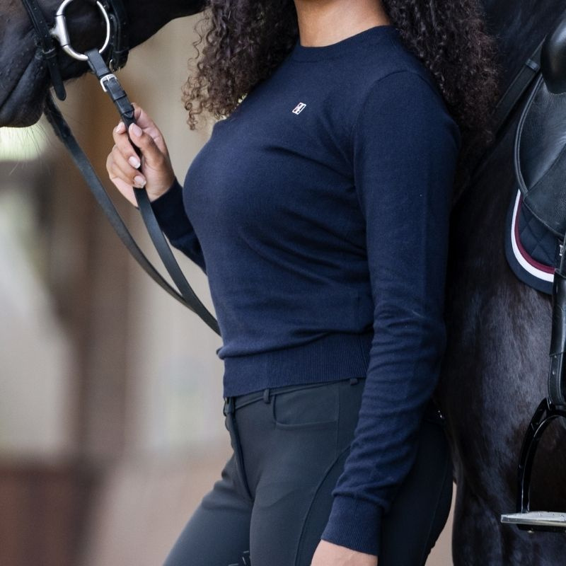 Pullover Classic O-Neck Navy Blue
