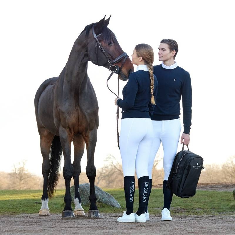 Riding Socks Classic Unisex Logo 2-pack Navy Blue