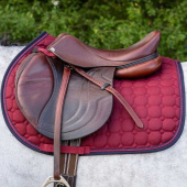 Allround Saddle Pad Florence Burgundy/Navy Blue Allround Saddle Pad Florence Burgundy/Navy Blue