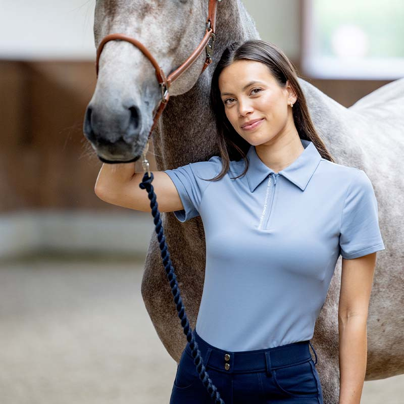 Riding Top Nash 1/4 Zip Light Blue