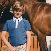 Competition Shirt Kids/Junior Boy Osaka Short Sleeve Blue Competition Shirt Kids/Junior Boy Osaka Short Sleeve Blue