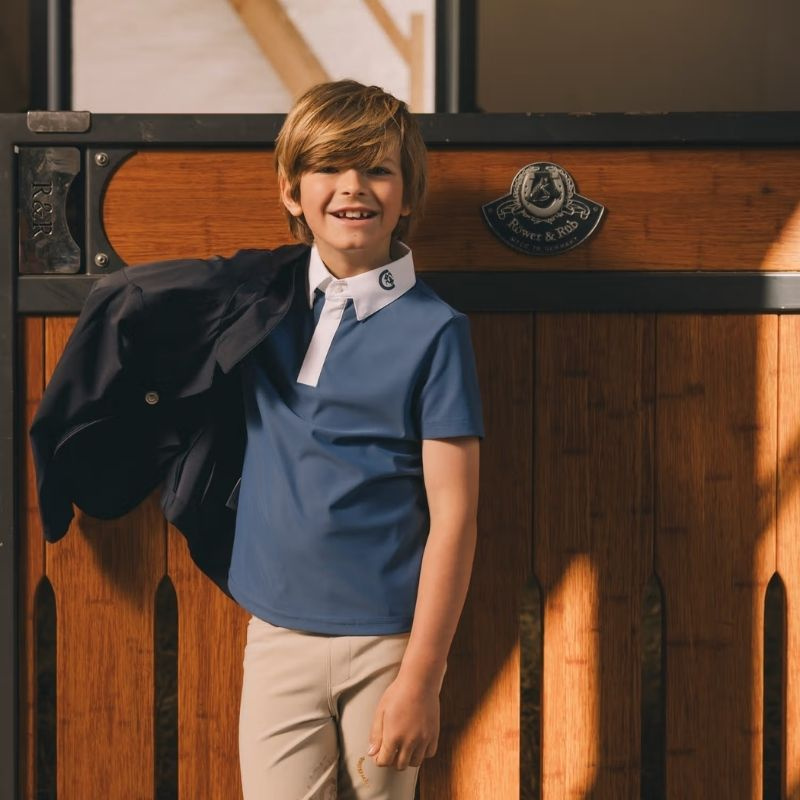 Competition Shirt Kids/Junior Boy Osaka Short Sleeve Blue