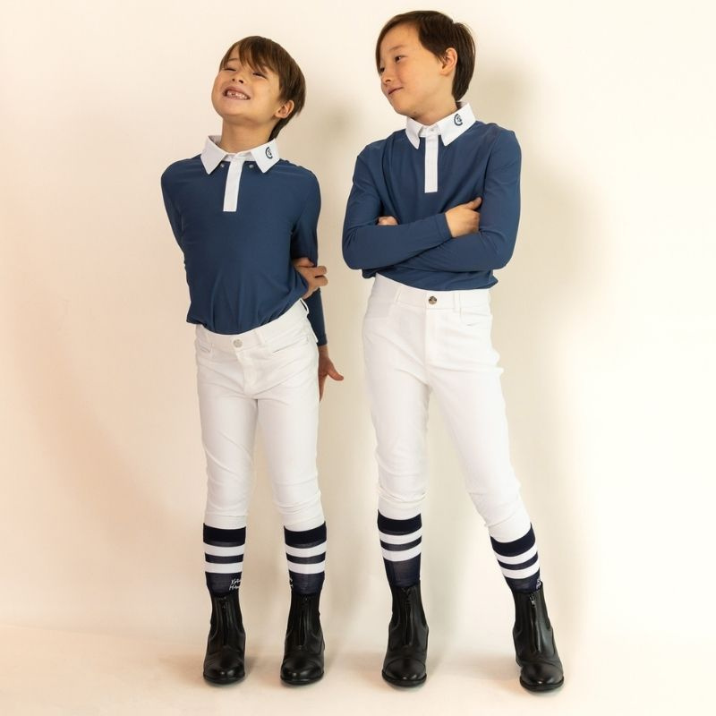 Competition Shirt Kids/Junior Boy Osaka Long Sleeve Blue
