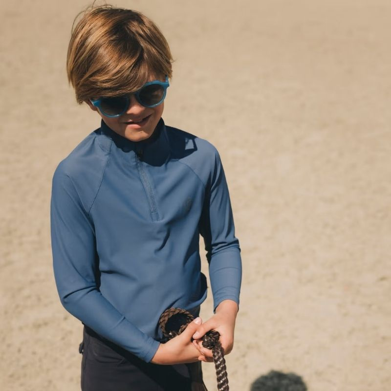 Training Top Kids/Junior Boy Barcelona Long Sleeve Blue