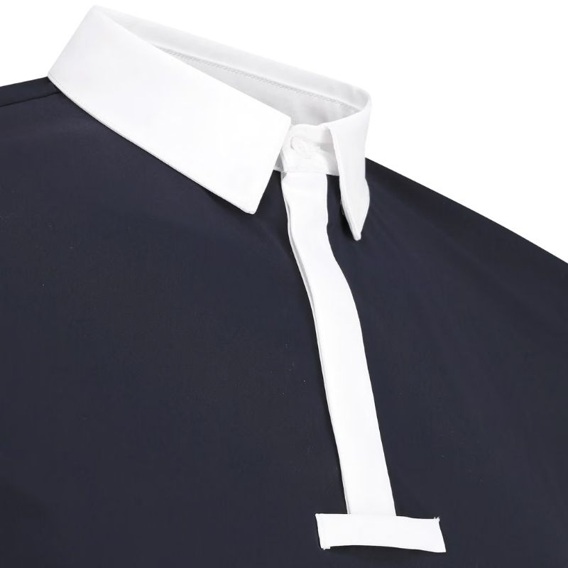 Competition Shirt Men Classic Short Sleeve Navy Blue