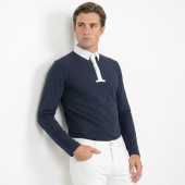 Competition Shirt Men Classic Long Sleeve Navy Blue Competition Shirt Men Classic Long Sleeve Navy Blue