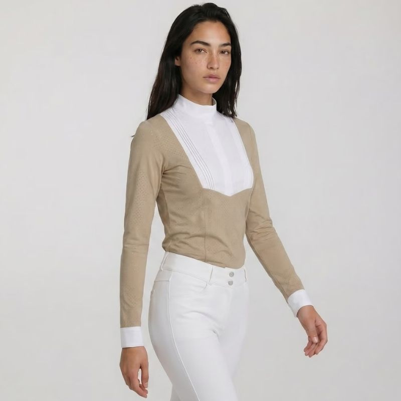 Competition Top Heritage Air Long Sleeve Beige