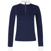 Competition Top Classic Glitter Zipper Long Sleeve Navy Blue Competition Top Classic Glitter Zipper Long Sleeve Navy Blue