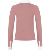 Competition Top Classic Glitter Zipper Long Sleeve Old Pink Competition Top Classic Glitter Zipper Long Sleeve Old Pink