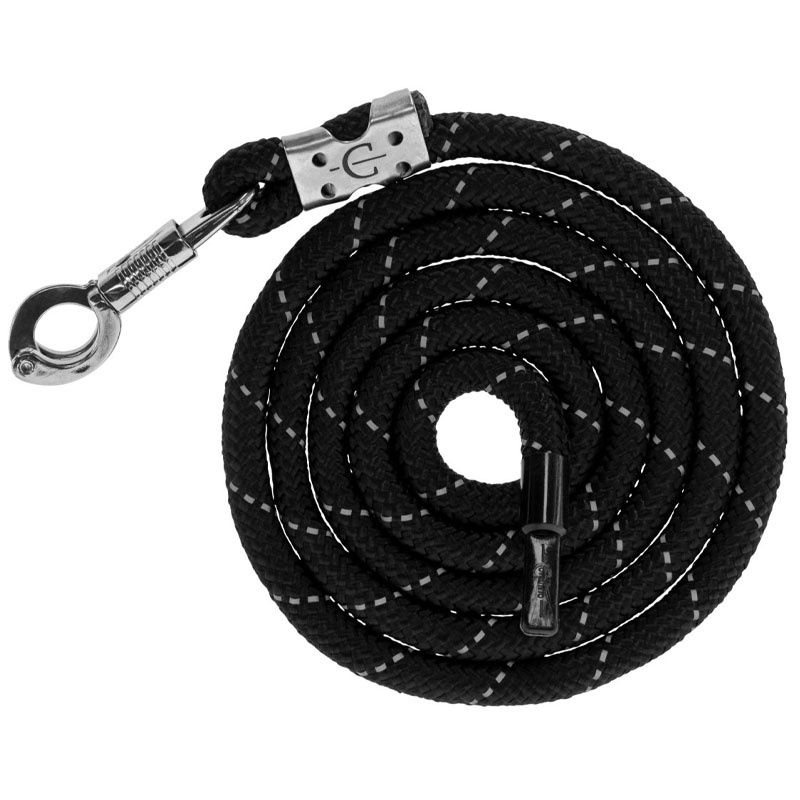 Lead Rope Reflective Panic Snap Black