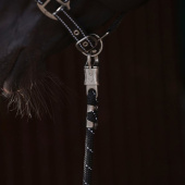 Lead Rope Reflective Panic Snap Black Lead Rope Reflective Panic Snap Black