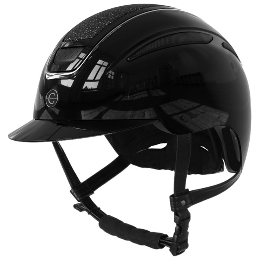 Riding Helmet Elite Glossy Black