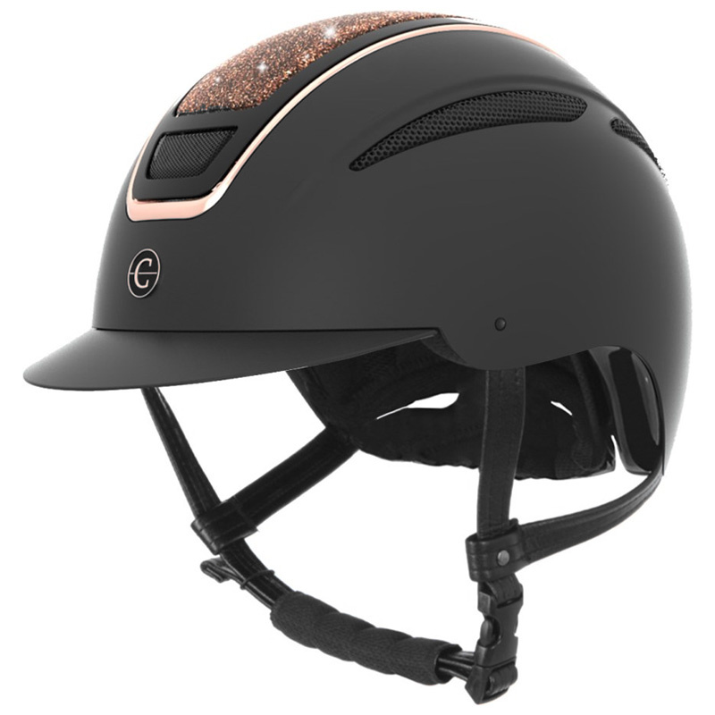 Riding Helmet Elite Rose Gold Black