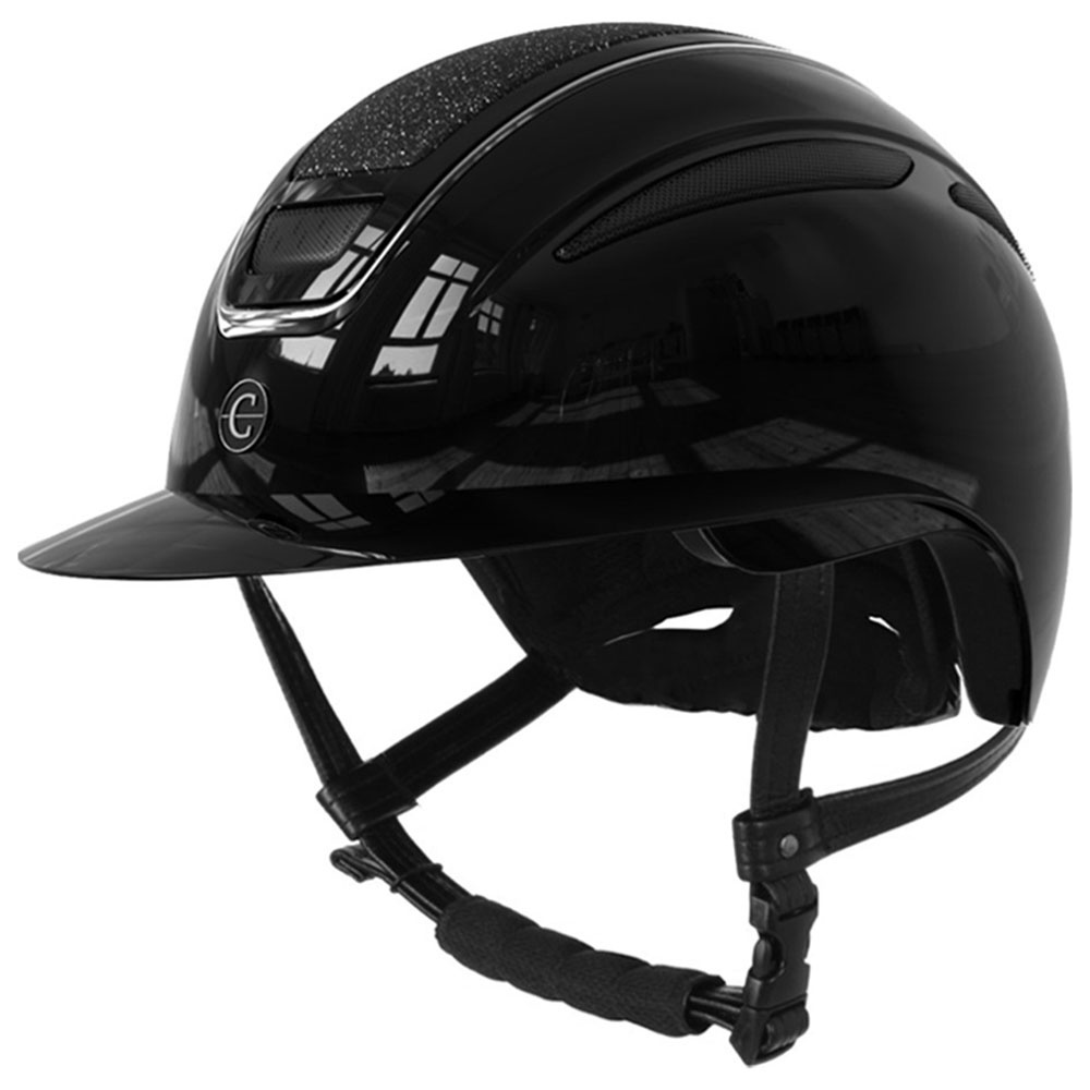 Riding Helmet Elite Polo Glossy Black