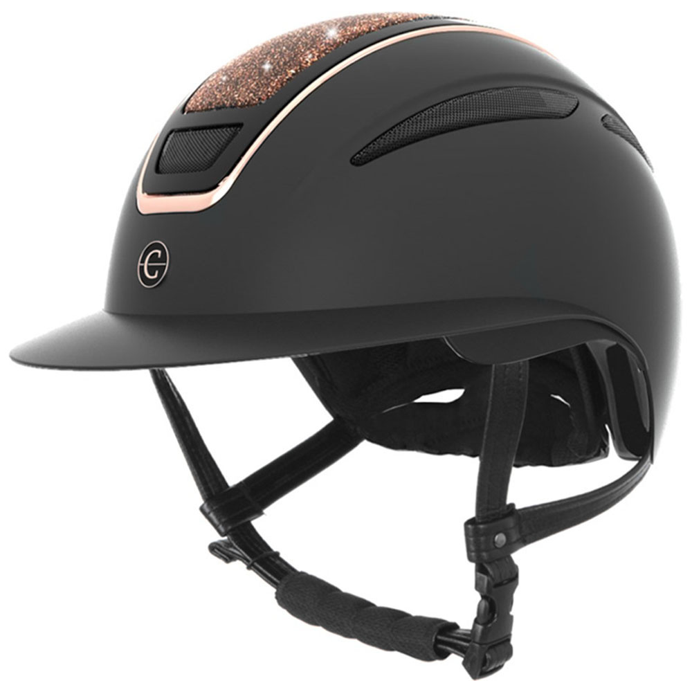 Riding Helmet Elite Polo Rose Gold Black