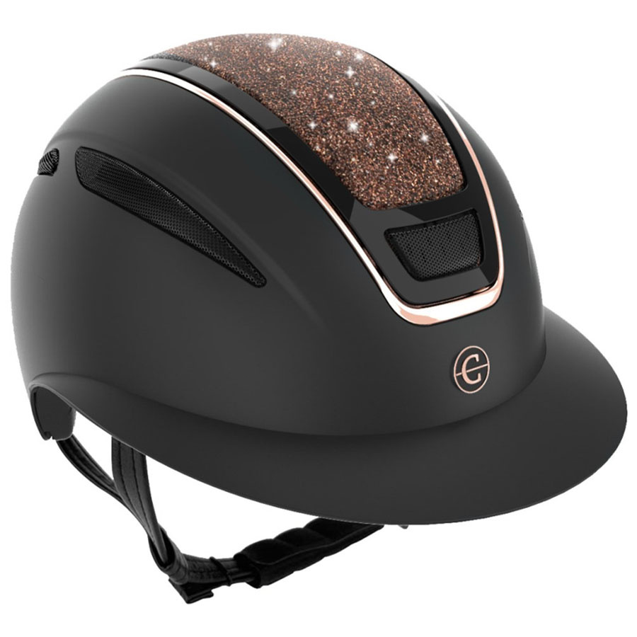 Riding Helmet Elite Polo Rose Gold Black