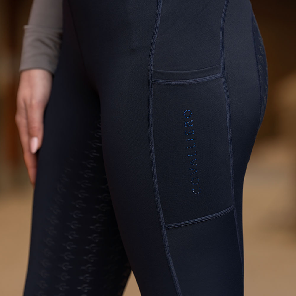 Winter Riding Tights Grip Helskodda Navy Blue