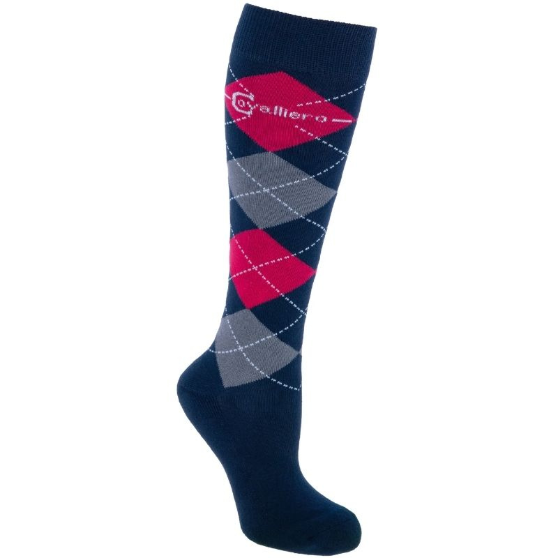 Riding Socks Brescia Navy/Pink