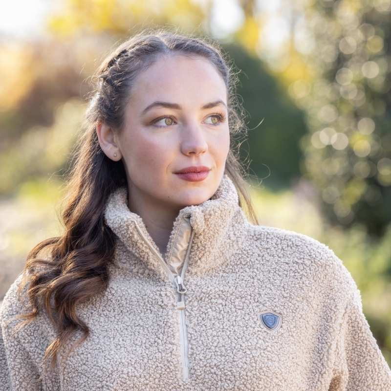 Teddy Fleece 1/4 Zip Beige