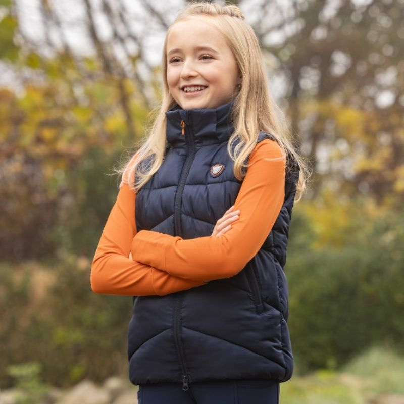 Riding Vest Winter Kids/Junior Navy Blue